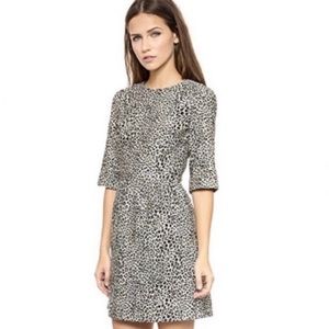 Alice + Olivia Nigel Metallic Leopard Dress